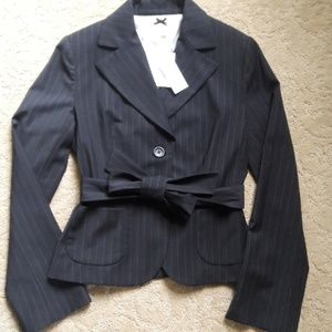 Banana Rep. Belted Pinstripe Blazer - Still Has Tags